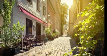 Gasse in Spittelberg, Wien, Altstadt  Österreich (Foto: AdobeStock - mRGB)