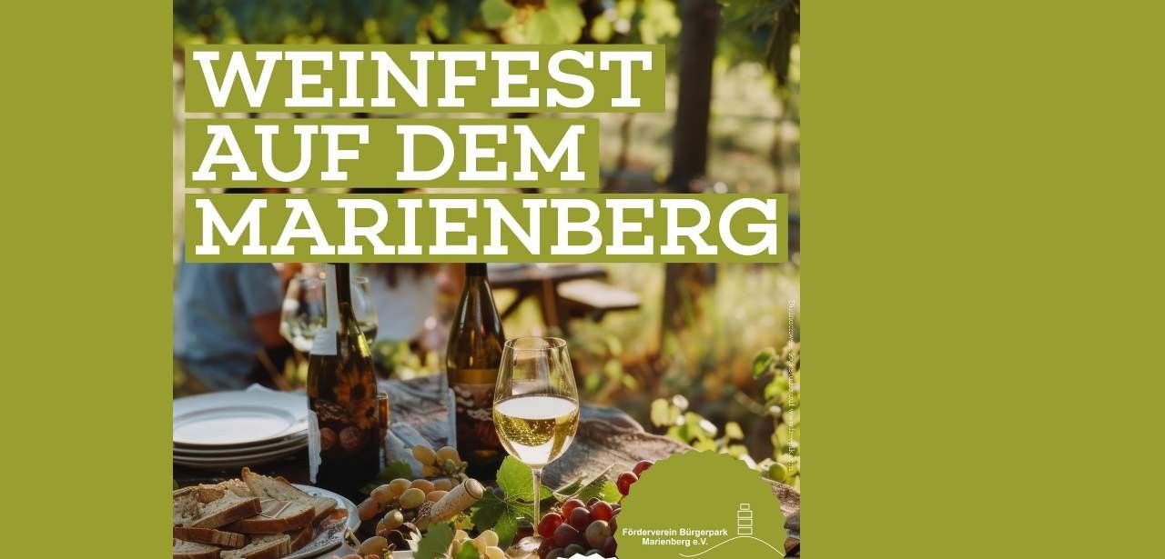 Kostenloses Weinfest auf Marienberg mit regionalen Weinangeboten und (Foto: Förderverein Bürgerpark Marienberg e.V.)